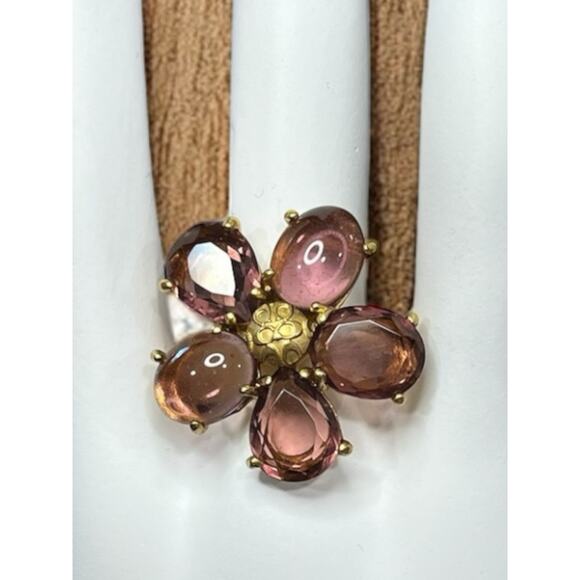 NWT Y2K Coach 94954 Crystal Flower Ring – Size 7 - Picture 2 of 4